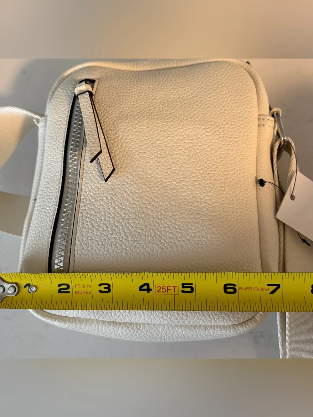 Calvin Klein Faux Leather Mini Crossbody Bag – Off-White / Cream NWT